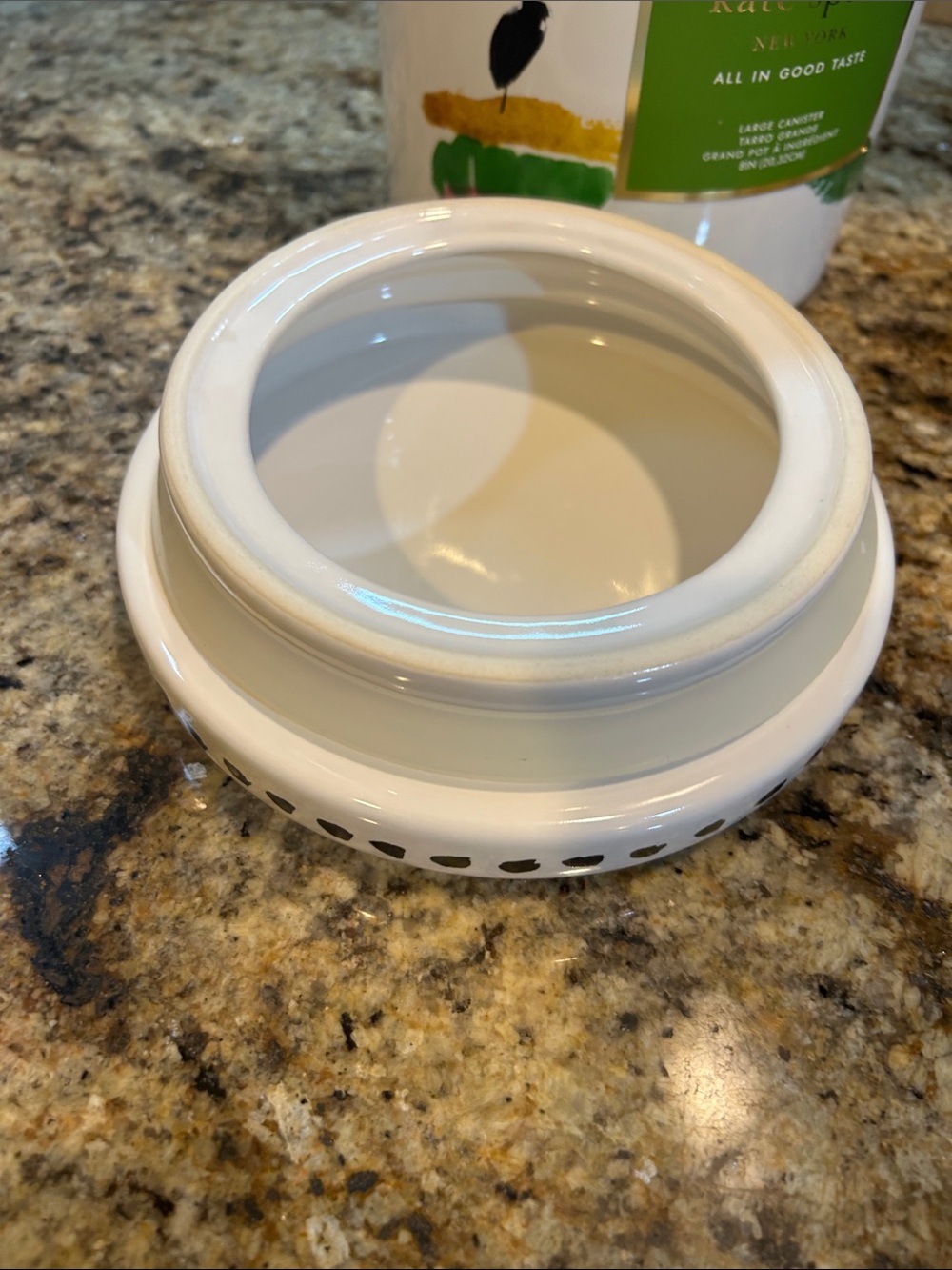 KATE SPADE FOR LENOX ALL IN GOOD TASTE 8” CERAMIC CANISTER WITH LID, NWT - Picture 8 of 8
